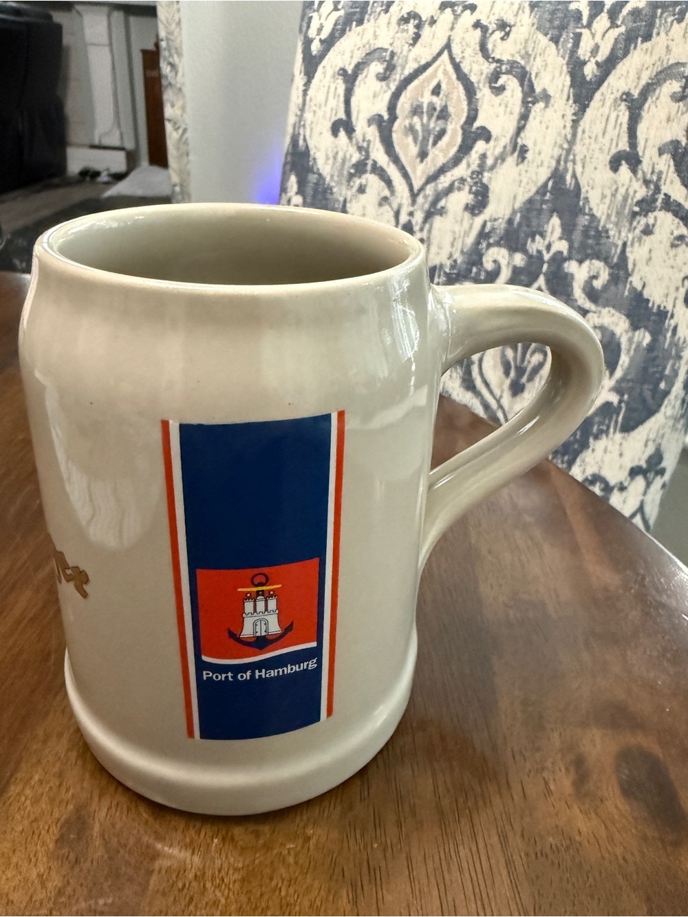 Vintage Frühlinger Pils Port of Hamburg Germany 0.5L Ceramic Beer Stein Mug - Picture 3 of 4